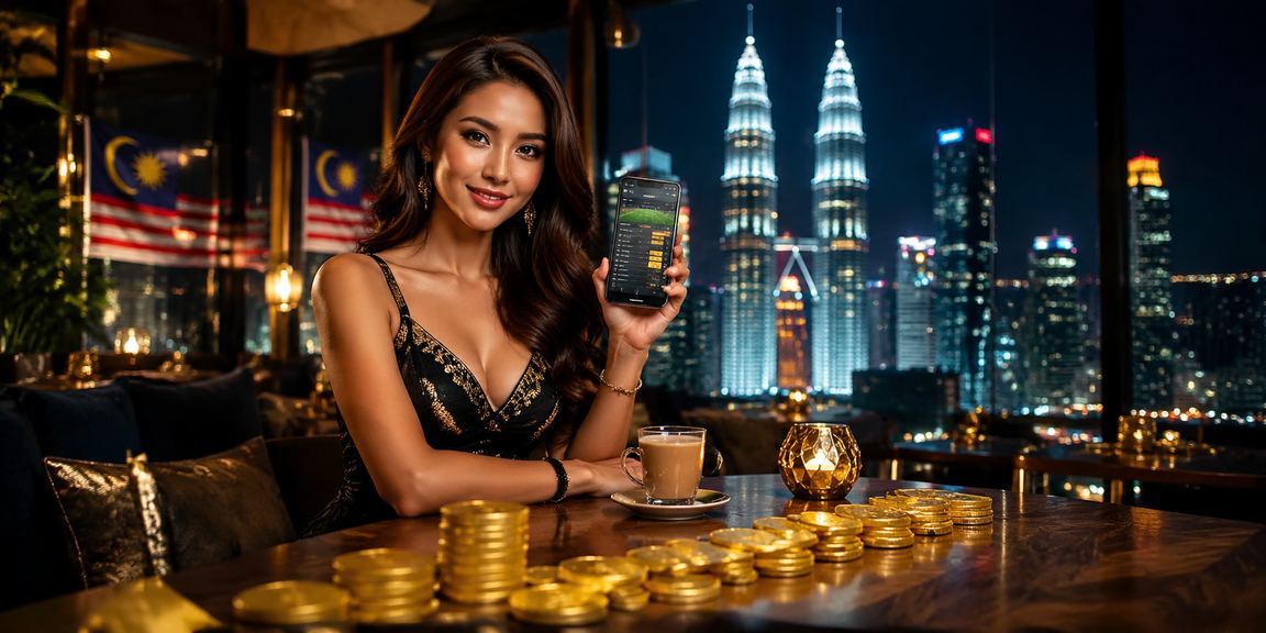 Pengguna di Kuala Lumpur menggunakan kasino mudah alih dengan antara muka yang dioptimumkan untuk telefon